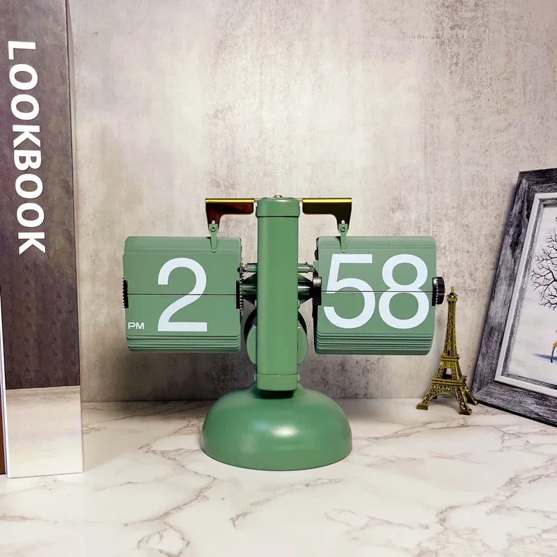 Flip Clock Vintage Desk Clocks Retro Flip Down Clocks-Battery Powered Internal Operated Flip Flop Watch Home & Office Décor 탁상시계 - Image 6